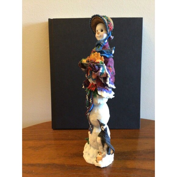 Lenox 1997 Winter Lady Christmas Figurine Snowman Penguin Hand-Painted Porcelain - Picture 3 of 10